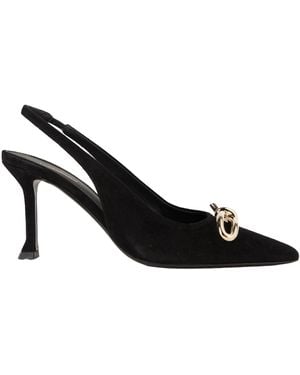 Ferragamo Court Shoes Leather - Black