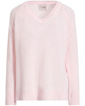 CROCHÈ Light Sweater Virgin Wool, Polyamide - Pink