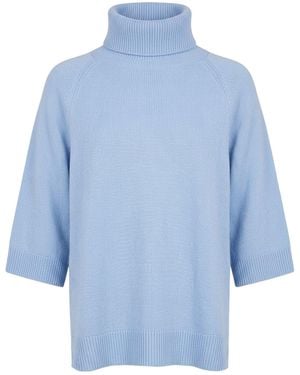 Gran Sasso Turtleneck Virgin Wool, Viscose, Cashmere - Blue
