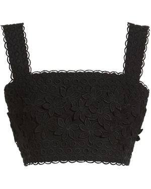 Elie Saab Top Polyamide, Silk - Black