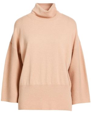 Anneclaire Camel Turtleneck Wool, Cashmere - Natural