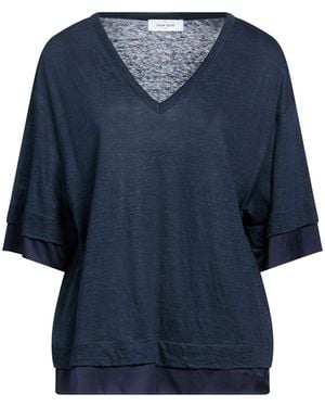 Gran Sasso Midnight T-Shirt Linen, Viscose, Silk - Blue