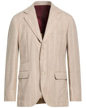 Brunello Cucinelli Blazer Alpaca Wool, Wool, Polyester - Natural