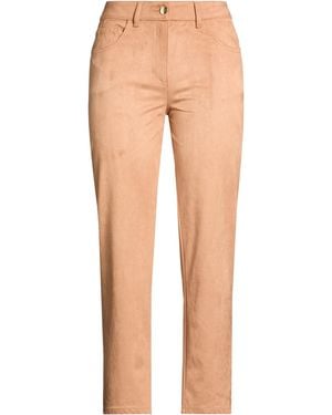 Marella Camel Pants Polyester, Elastane - Natural