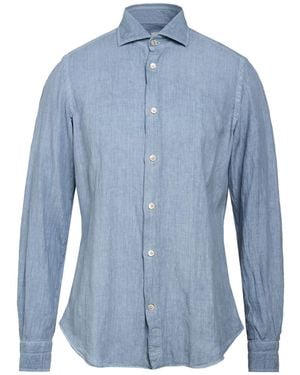 Eleventy Shirt Linen - Blue
