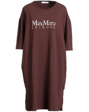 Max Mara Leisure Midi Dress Cotton, Elastane - Purple
