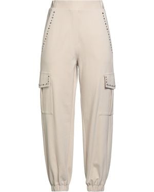Shirtaporter Trousers Viscose, Nylon, Elastane - Natural