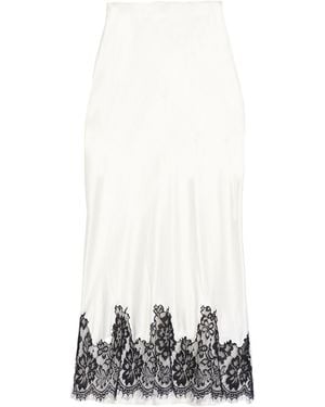 Haveone Ivory Midi Skirt Viscose - White