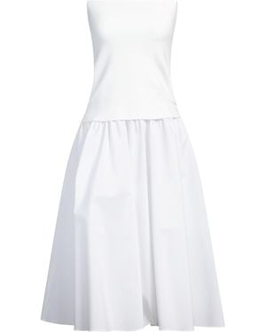 Ferragamo Midi Dress Polyester, Cotton, Viscose, Polyamide, Elastane - White