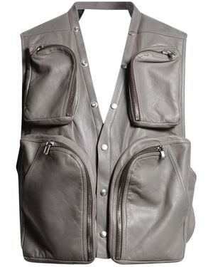 Rick Owens Vest Lambskin - Black