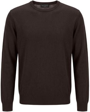 Roberto Collina Dark Sweater Merino Wool - Brown