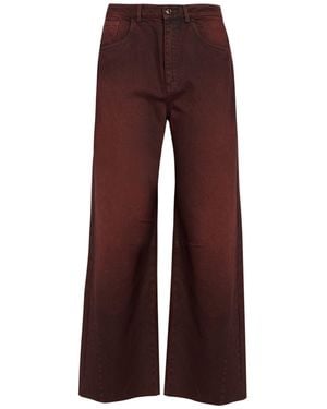 Soallure Burgundy Jeans Cotton - Purple