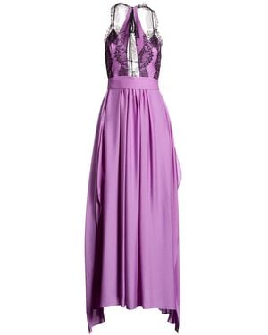 Victoria Beckham Maxi Dress Silk, Nylon, Cotton - Purple