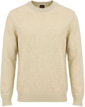 BOSS Ivory Sweater Cotton, Polyester - Natural
