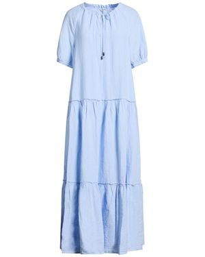 Peserico Maxi Dress Linen - Blue