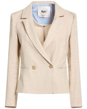 B.yu Blazer Linen, Cotton, Polyester - Natural