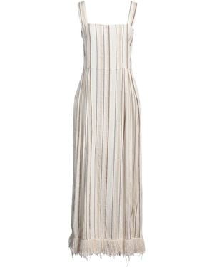Antonelli Maxi Dress Linen, Viscose - White