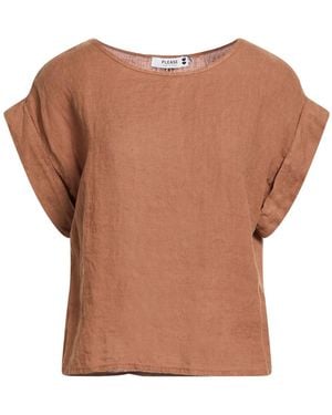 Please Camel Top Linen - Brown