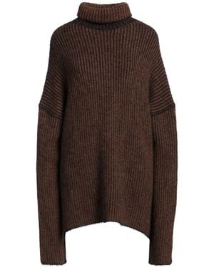 Uma Wang Turtleneck Polyamide, Alpaca Wool, Wool - Brown