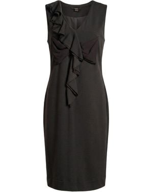 SEVENTY VENEZIA Mini Dress Virgin Wool, Viscose, Polyamide, Silk - Black