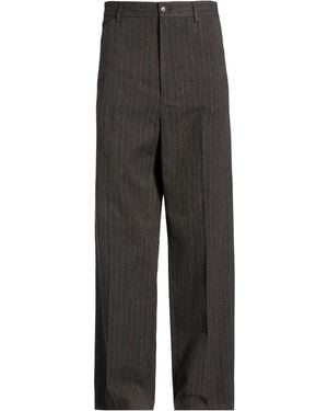 Bally Charcoal Pants Cotton, Virgin Wool - Gray