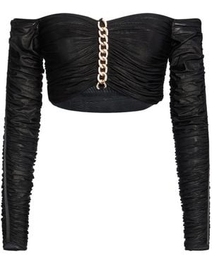 Elisabetta Franchi Top Polyamide, Elastane - Black