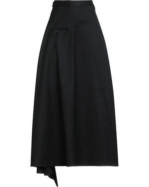 Yohji Yamamoto Collection Midi Skirt Cotton - Black