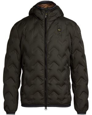 Blauer Pufferjacke & Daunenjacke - Schwarz