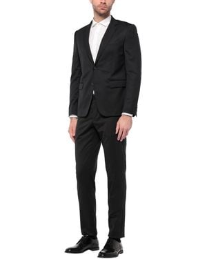 Brian Dales Suit Polyester, Wool, Elastane - Black