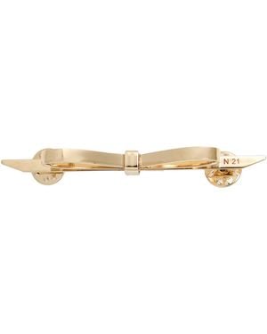 N°21 Brooch Brass - White