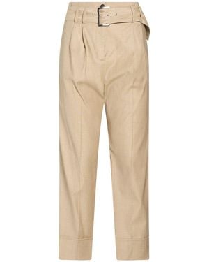 Eleventy Trousers Wool, Viscose, Elastane - Natural
