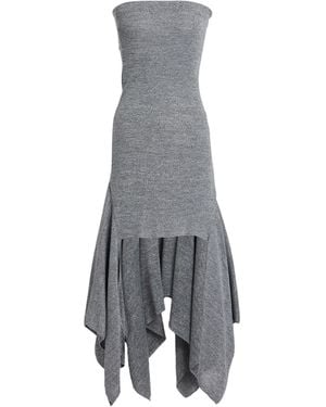 GAUDI Jeans Mini Dress Acrylic, Polyester, Metallic Fibre, Polyamide - Grey