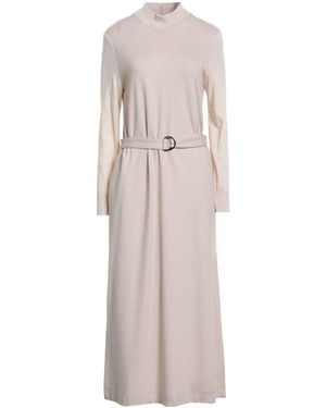 Cappellini By Peserico Midi Dress Viscose, Virgin Wool, Polyamide - Natural
