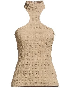 Nanushka Sand Top Recycled Polyester, Polyamide, Elastane - Natural