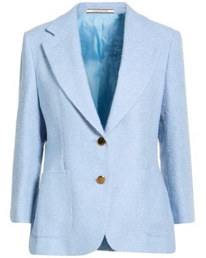 Tagliatore 0205 Blazer Polyester, Linen - Blue