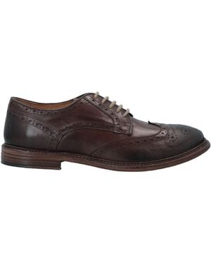 Fedeni Dark Lace-Up Shoes Soft Leather - Brown