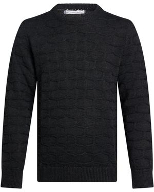 Daniele Alessandrini Charcoal Sweater Acrylic, Wool - Blue
