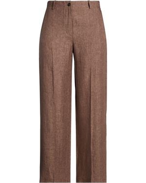19.70 Nineteen Seventy Pants Linen - Brown
