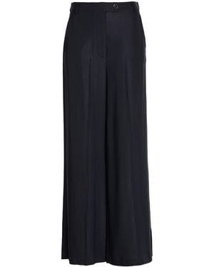 SOLOTRE Trousers Viscose, Linen, Acetate - Blue