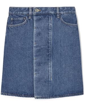 COS Denim Mini Wrap Skirt - Blue