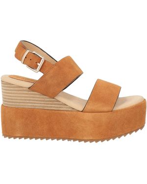 Rahya Grey Camel Sandals Leather - Brown
