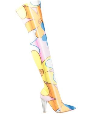 Moschino Boot Textile Fibers - White