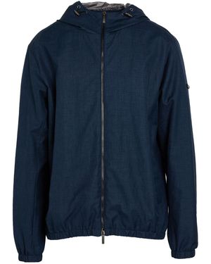 Peserico Jacket Linen, Virgin Wool, Silk - Blue