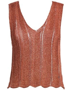 Please Rust Top Viscose, Metal - Red