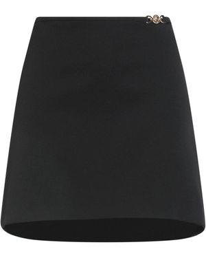 スカート VERSACE Women Mini Skirts 10126301A08447 1B000 Black Versace Medusa Leather Mini Skirt | Black | FARFETCH