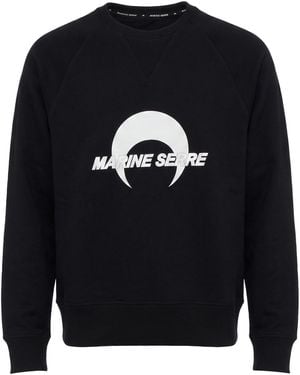 Marine Serre Sweatshirt Cotton, Organic Cotton - Blue