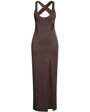 Galvan London Maxi Dress Viscose, Polyamide, Elastane - Purple