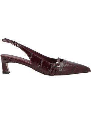 J.A.P. JOSE ANTONIO PEREIRA Burgundy Court Shoes Leather - Brown
