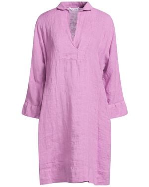 Caliban Mauve Mini Dress Linen - Pink
