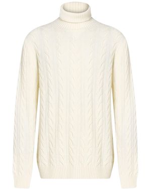M.Q.J. Ivory Turtleneck Wool, Polyamide - White
